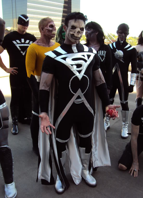 Dark Black Lantern Superman Cosplay Costume For Men